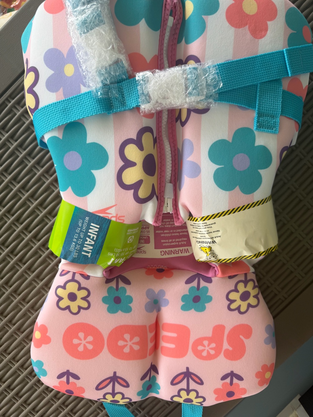 Speedo Infant Floral Swim Vest in Pink, Teal, Purple